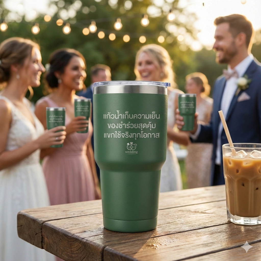 แก้วน้ำเก็บความเย็น ของชำร่วยสุดคุ้ม แขกใช้จริงทุกโอกาส